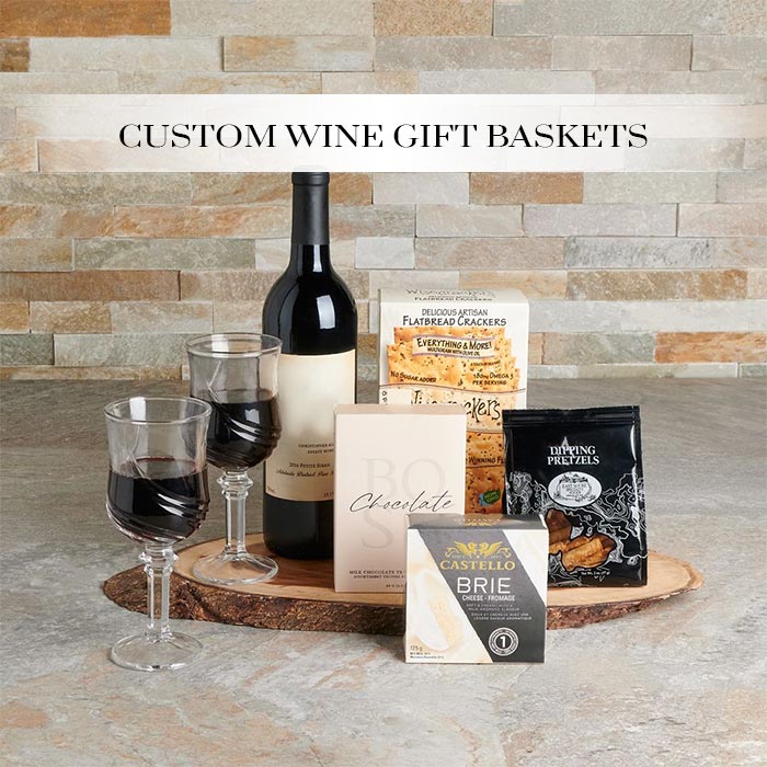 Custom Wine Baskets, Custom Baskets, USA Delivery