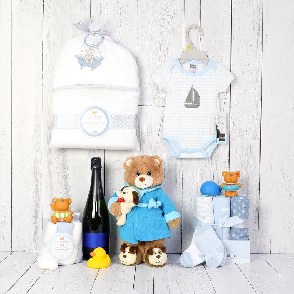 Bubbly Baby Boy Bath Time Gift Basket