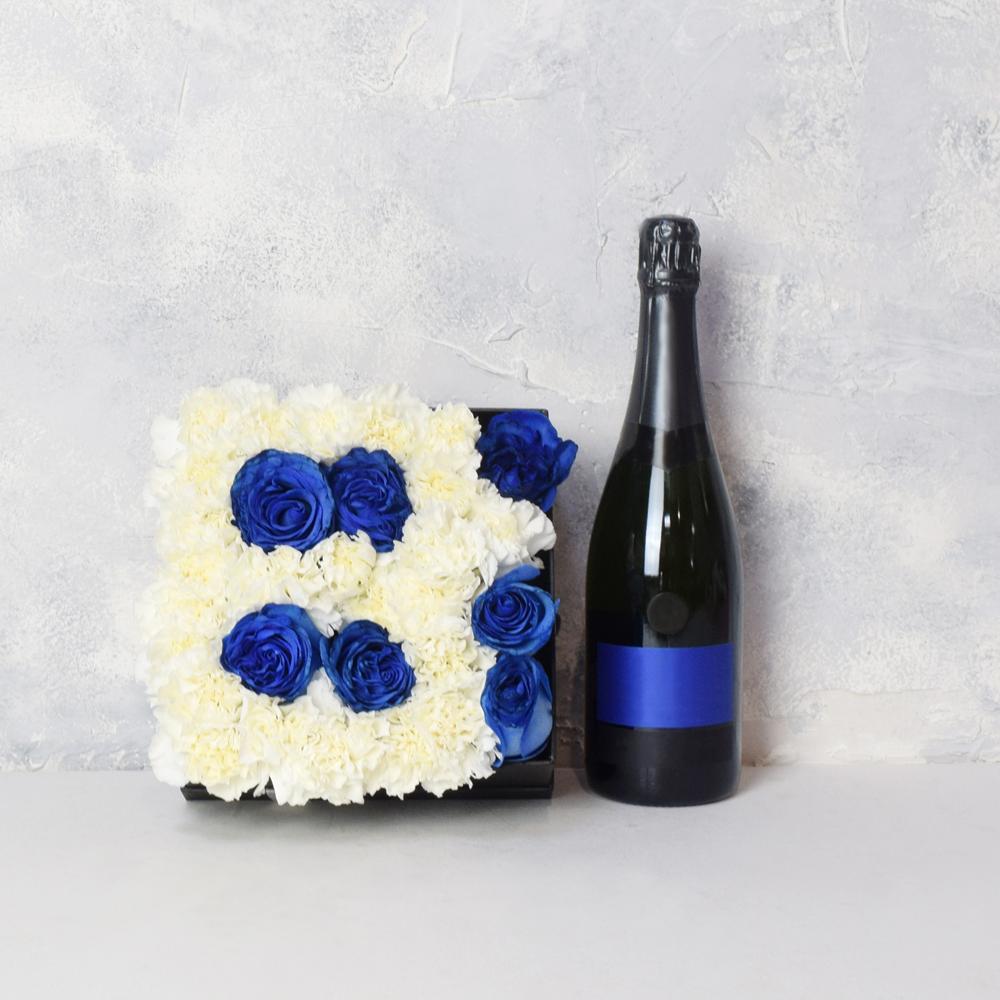 It’s A Boy! Champagne & Flower Box Basket