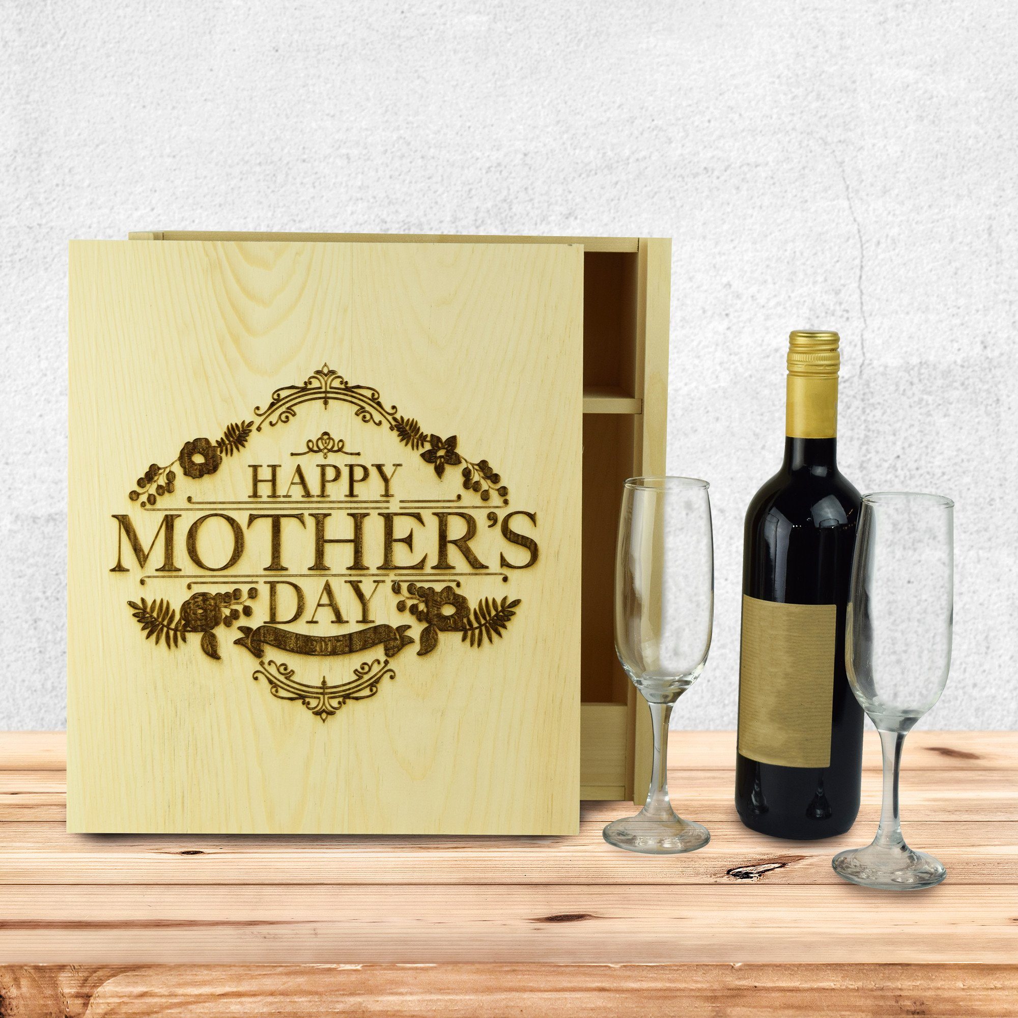 Happy Mother's Day Wine Crate