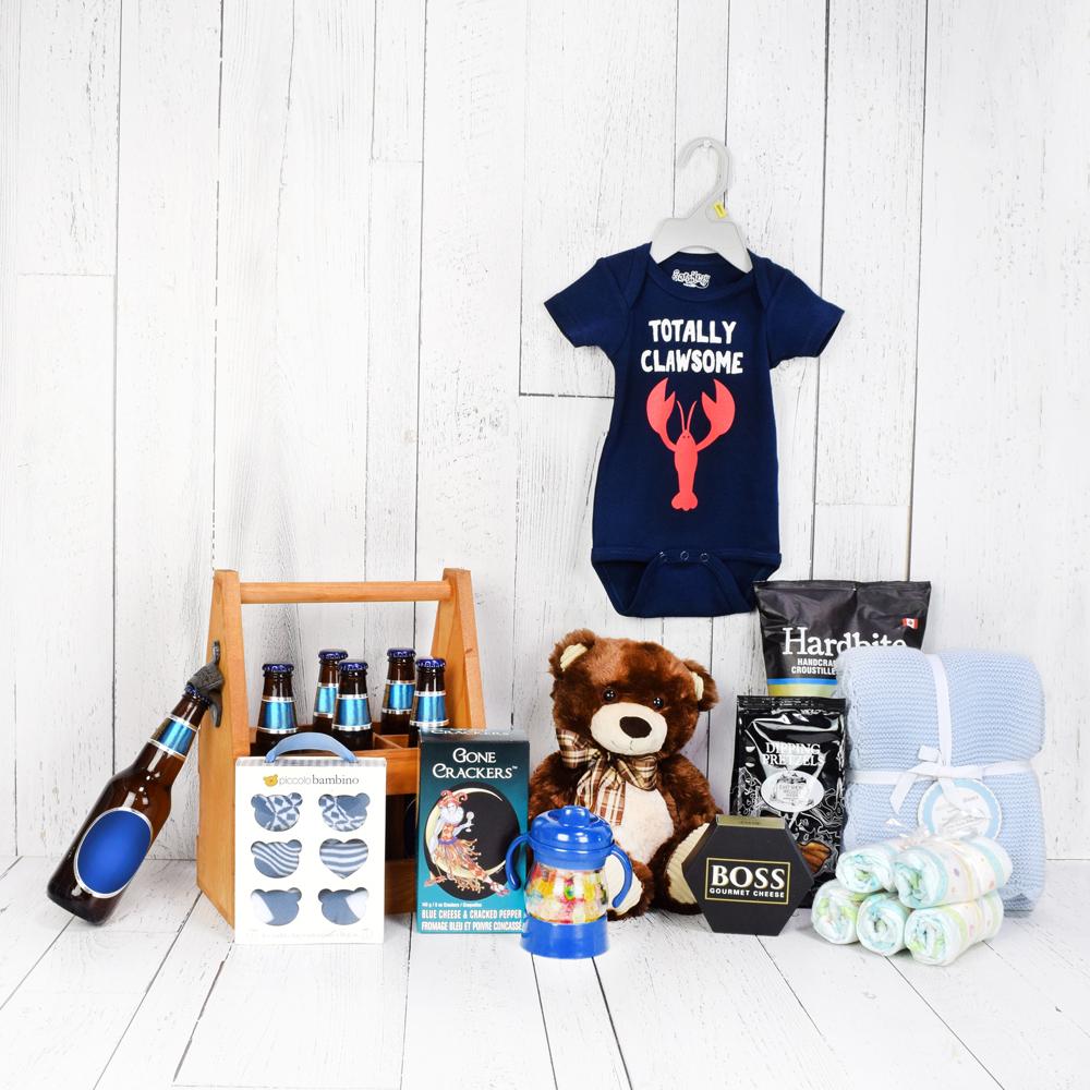 Deluxe Baby Boy Blue Basket