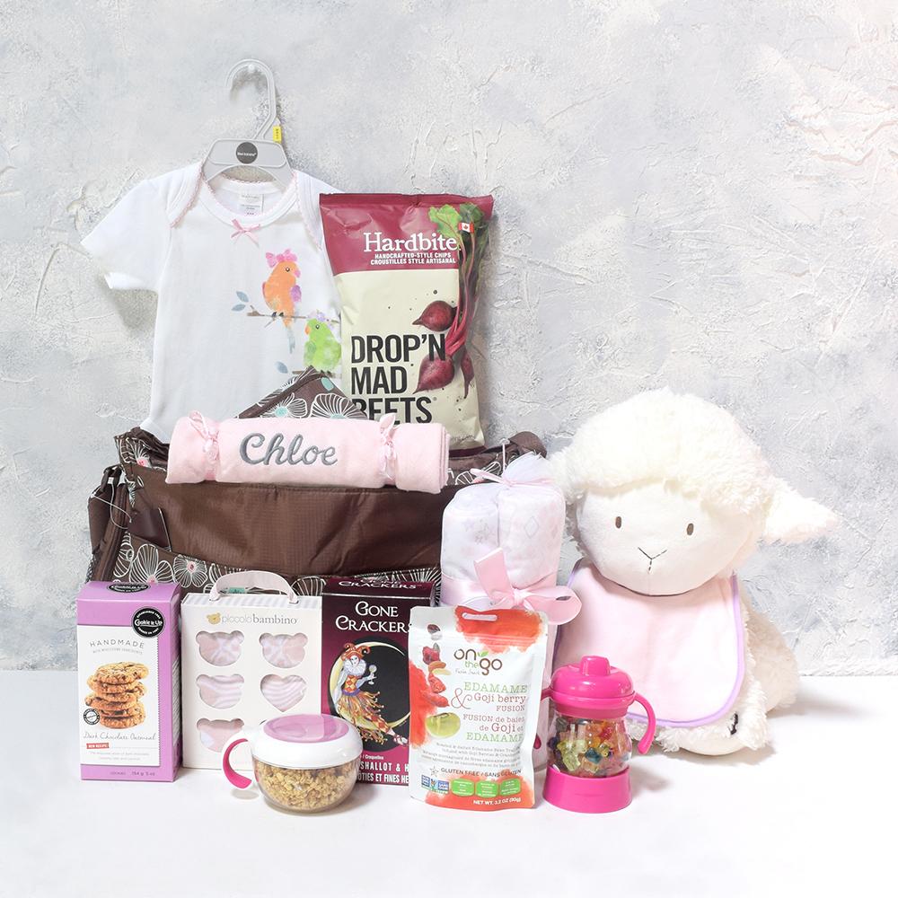 Baby Girl & The Little Lamb Gift Basket