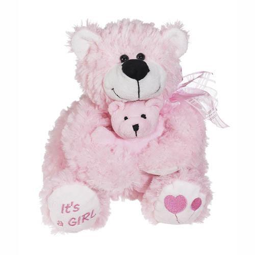 Pink Huggy- A Bear Hugging a Baby Bear
