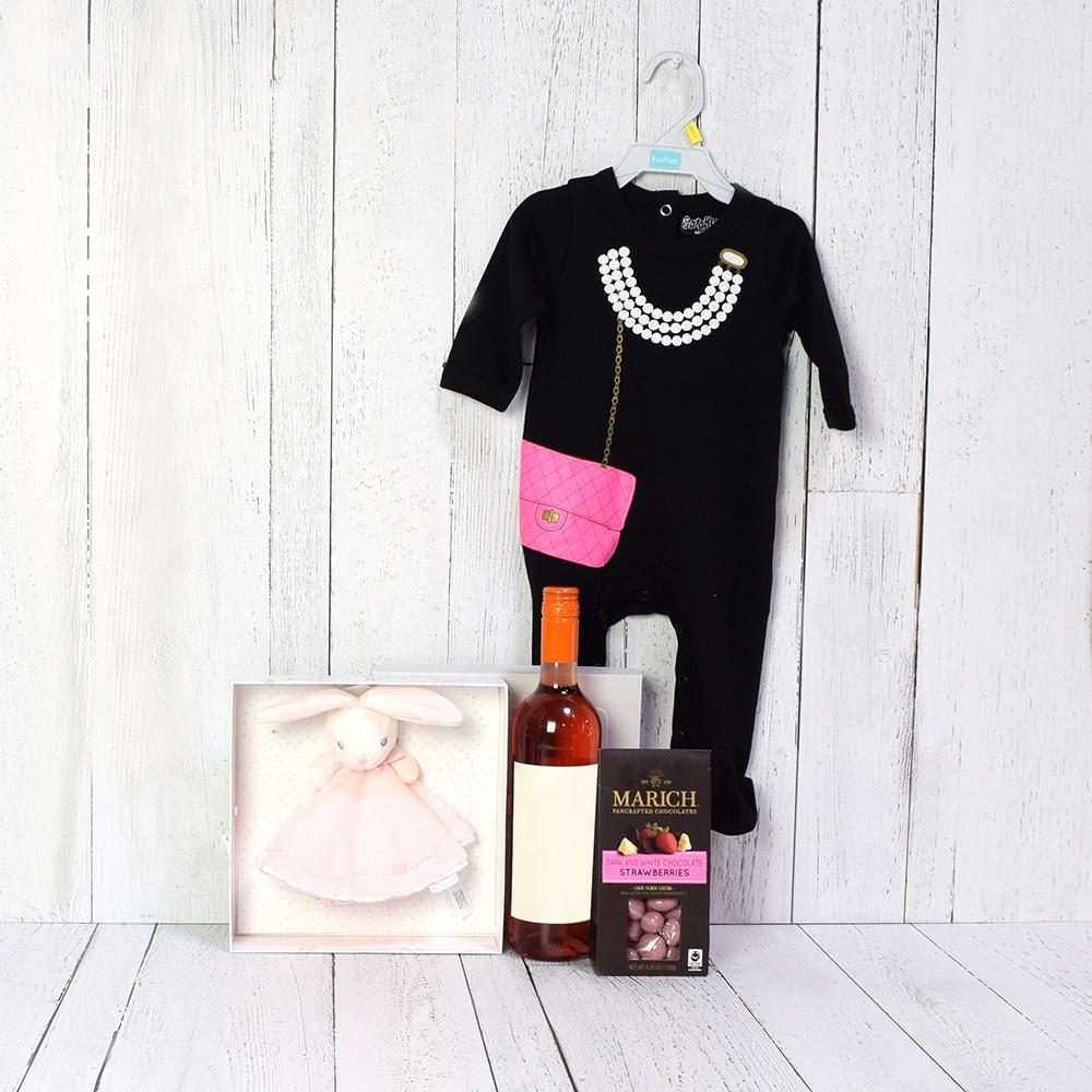 Pamper Mom Baby Girl Gift Basket