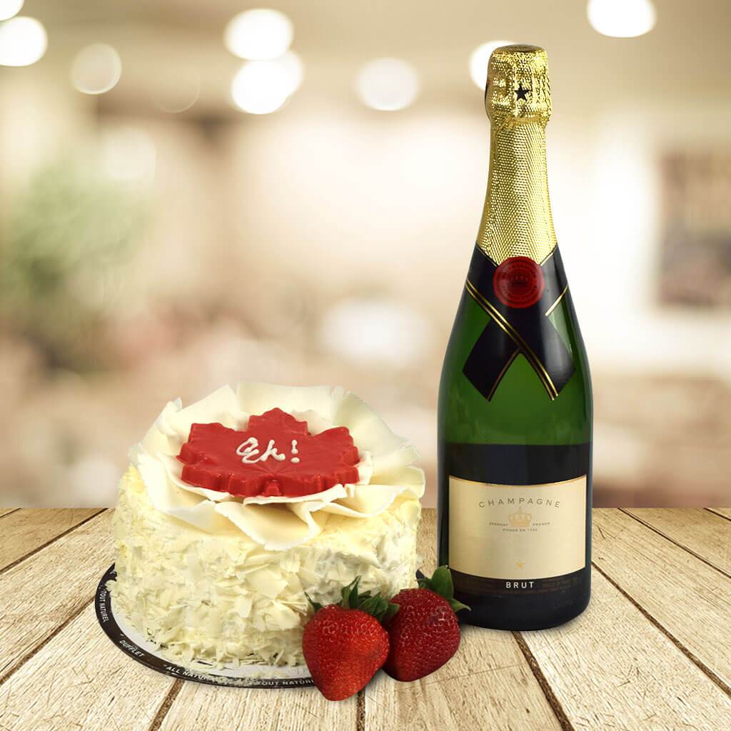 Cake & Champagne Eh! Gift Basket