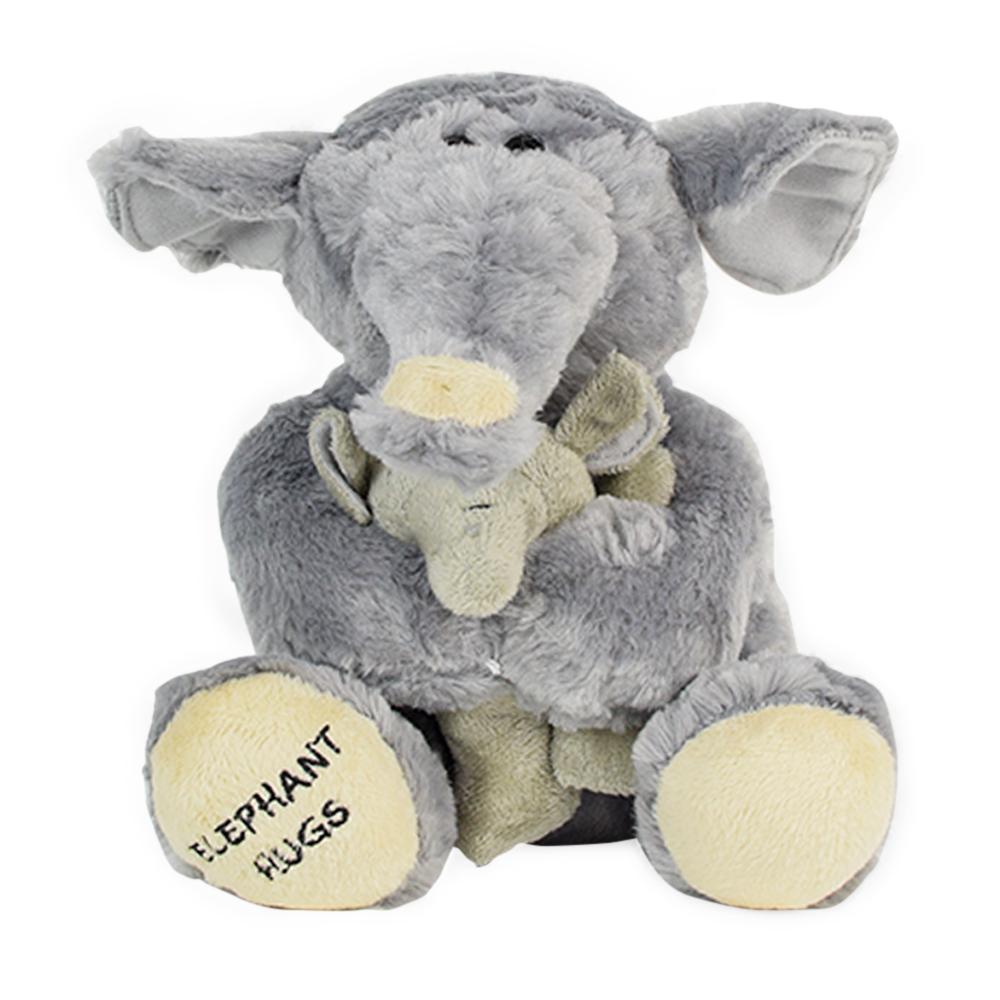 Big Elephant Hugs Baby Elephant