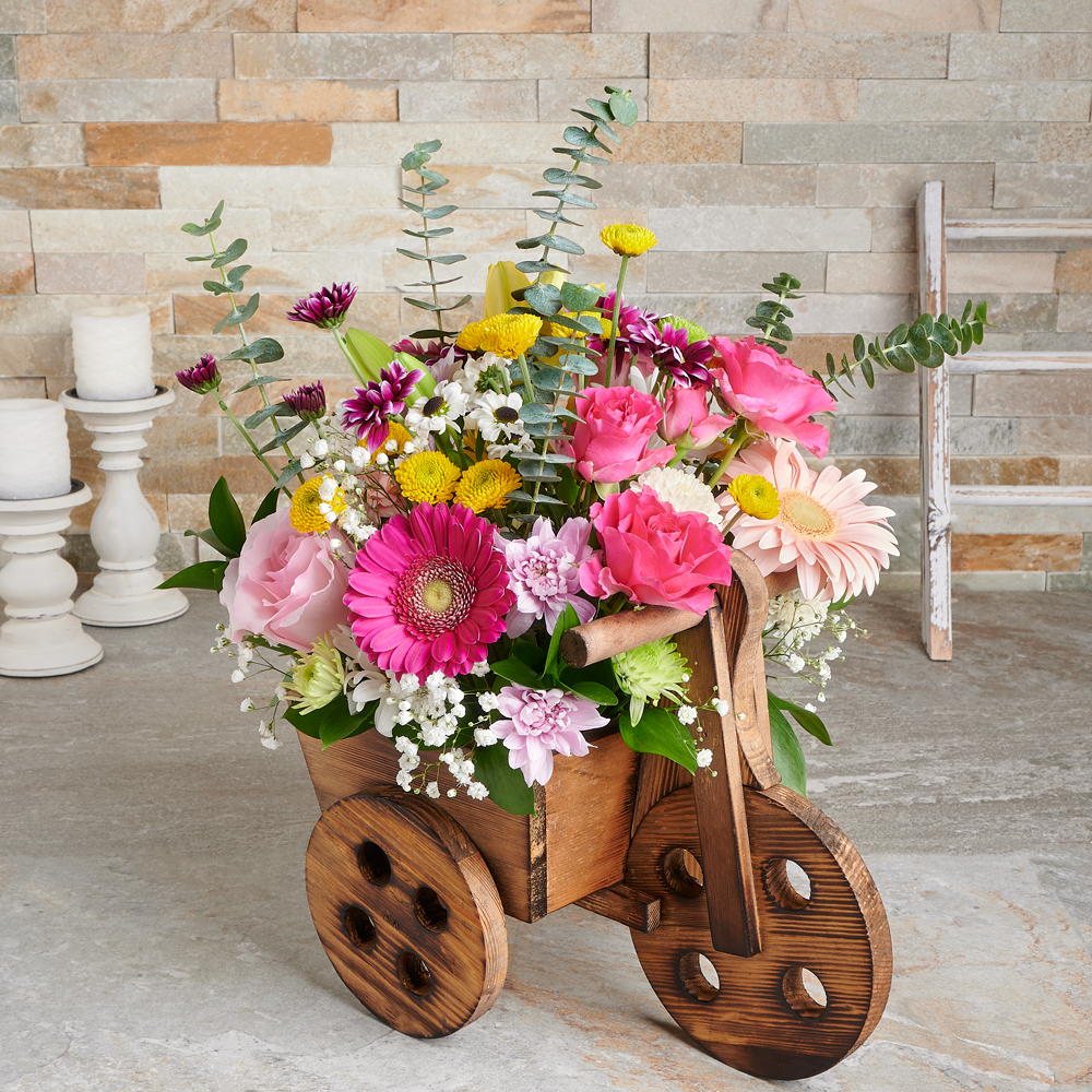 Mother’s Day Spring Flower Cart