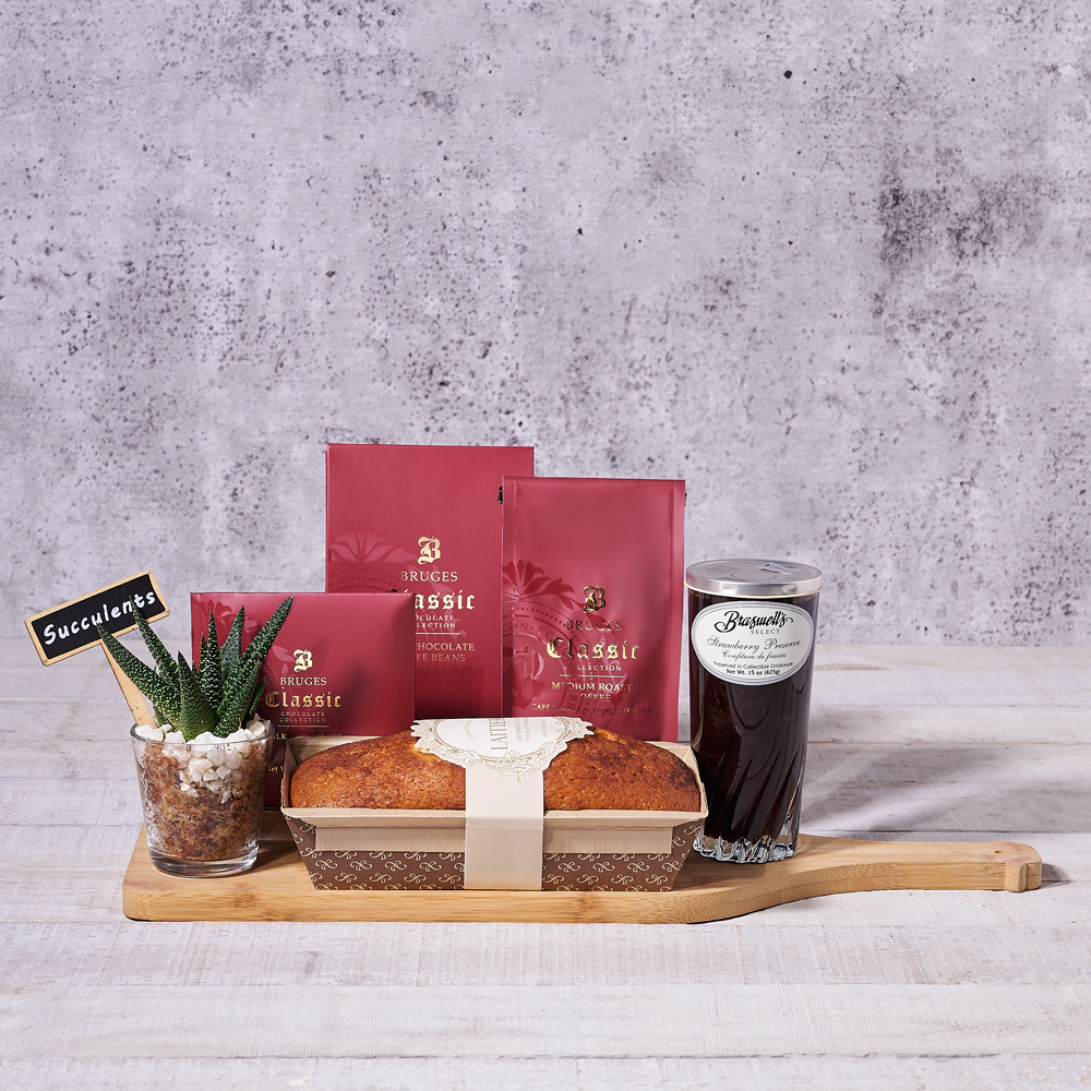 Coffee & Cake Basket, wine gift baskets, gourmet gift baskets, gift baskets, Mother's Day gift baskets
