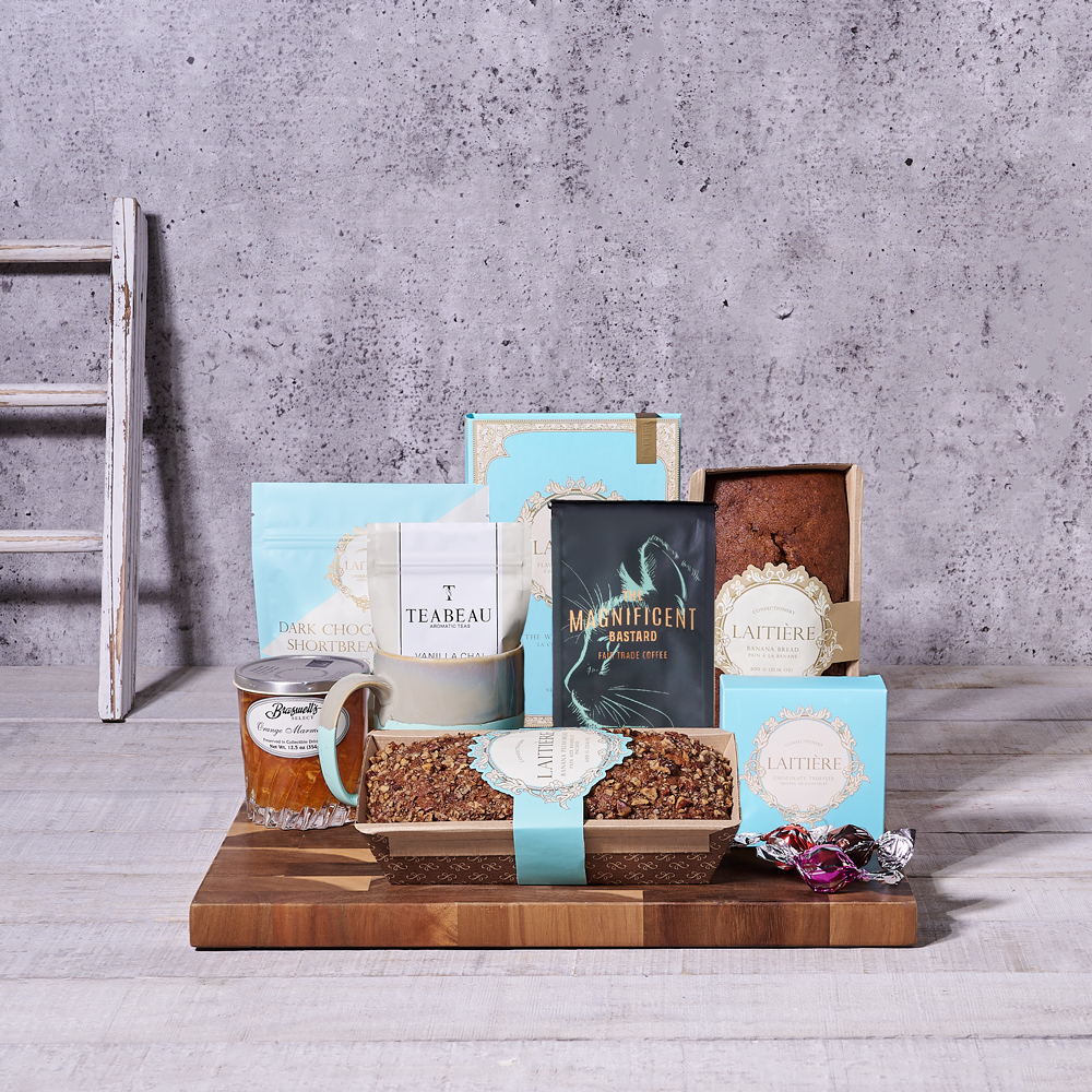 Gourmet Tea & Coffee Gift Set, gourmet gift, chocolate, tea gift, coffee gift