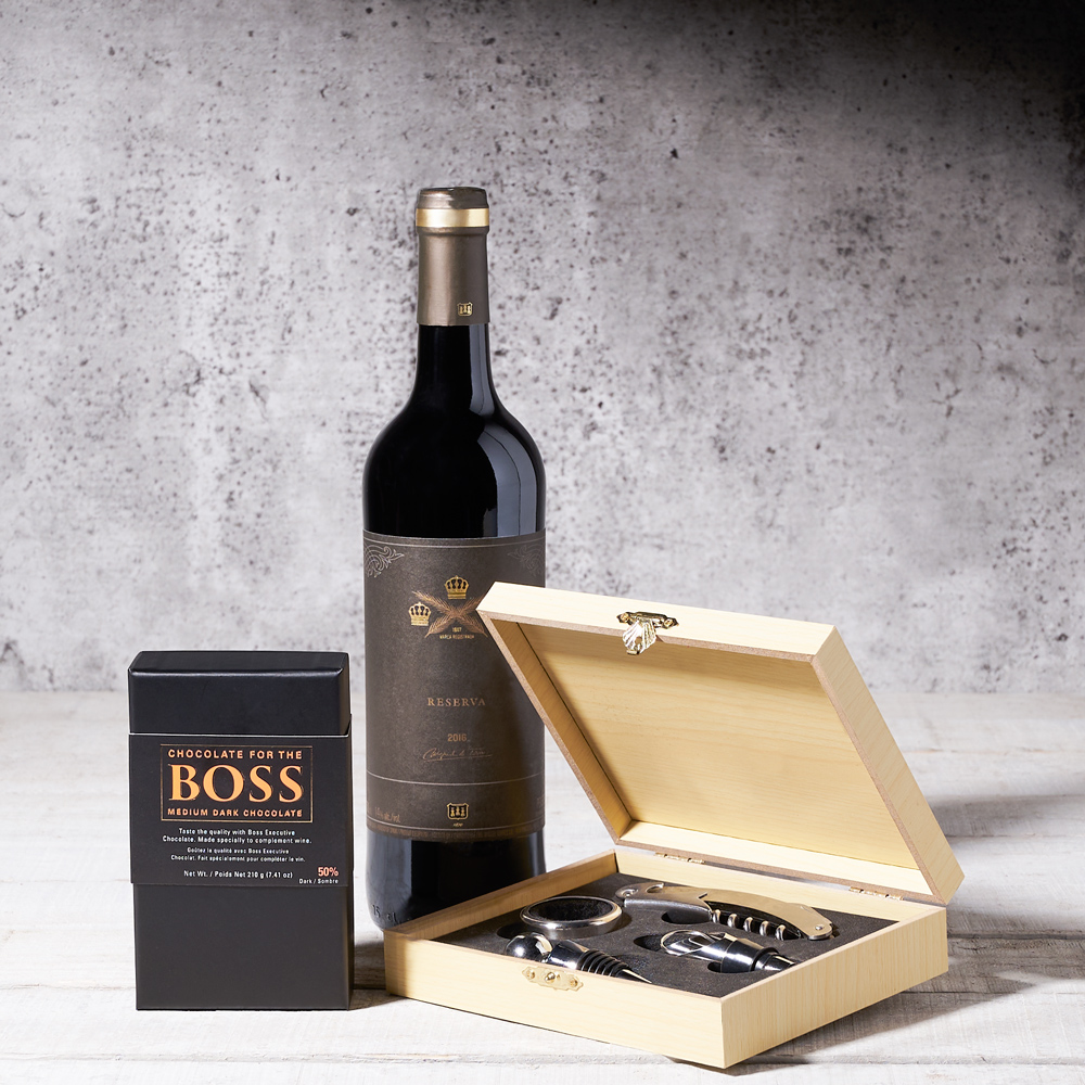 Wine & Medium Dark Chocolate Gift Set