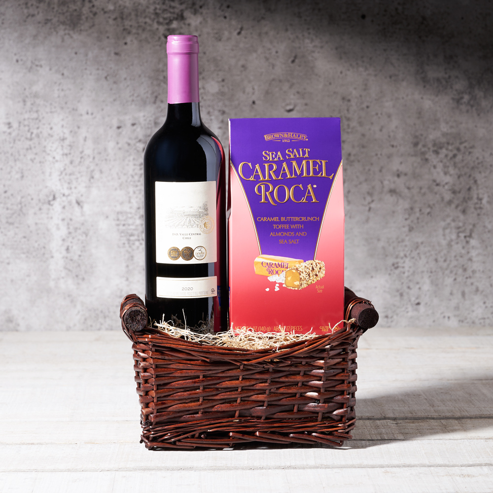 The Wine & Chocolates Gift Set, Kosher Gift Baskets, Gourmet Gift Baskets, USA Delivery