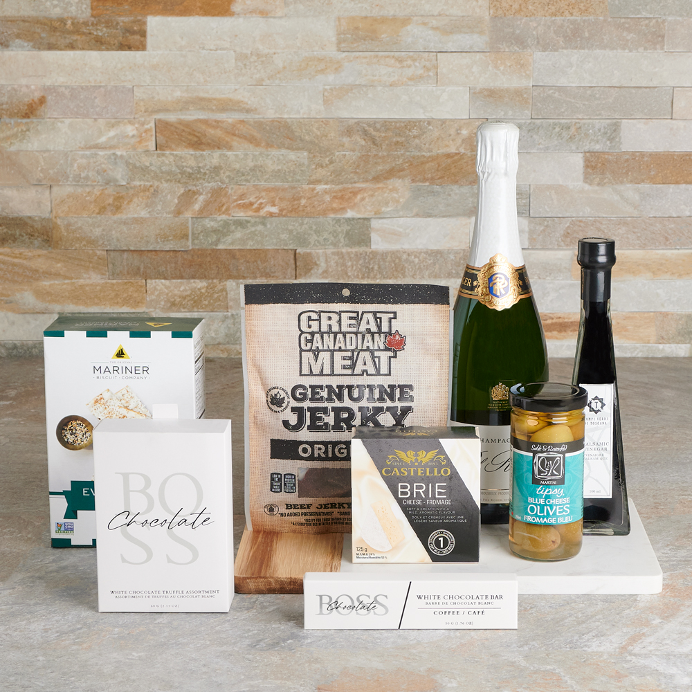 Grand Cheeseboard & Champagne Gift Set