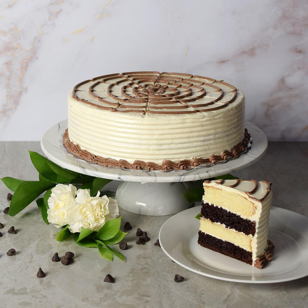 Large Black + White Layer Cake