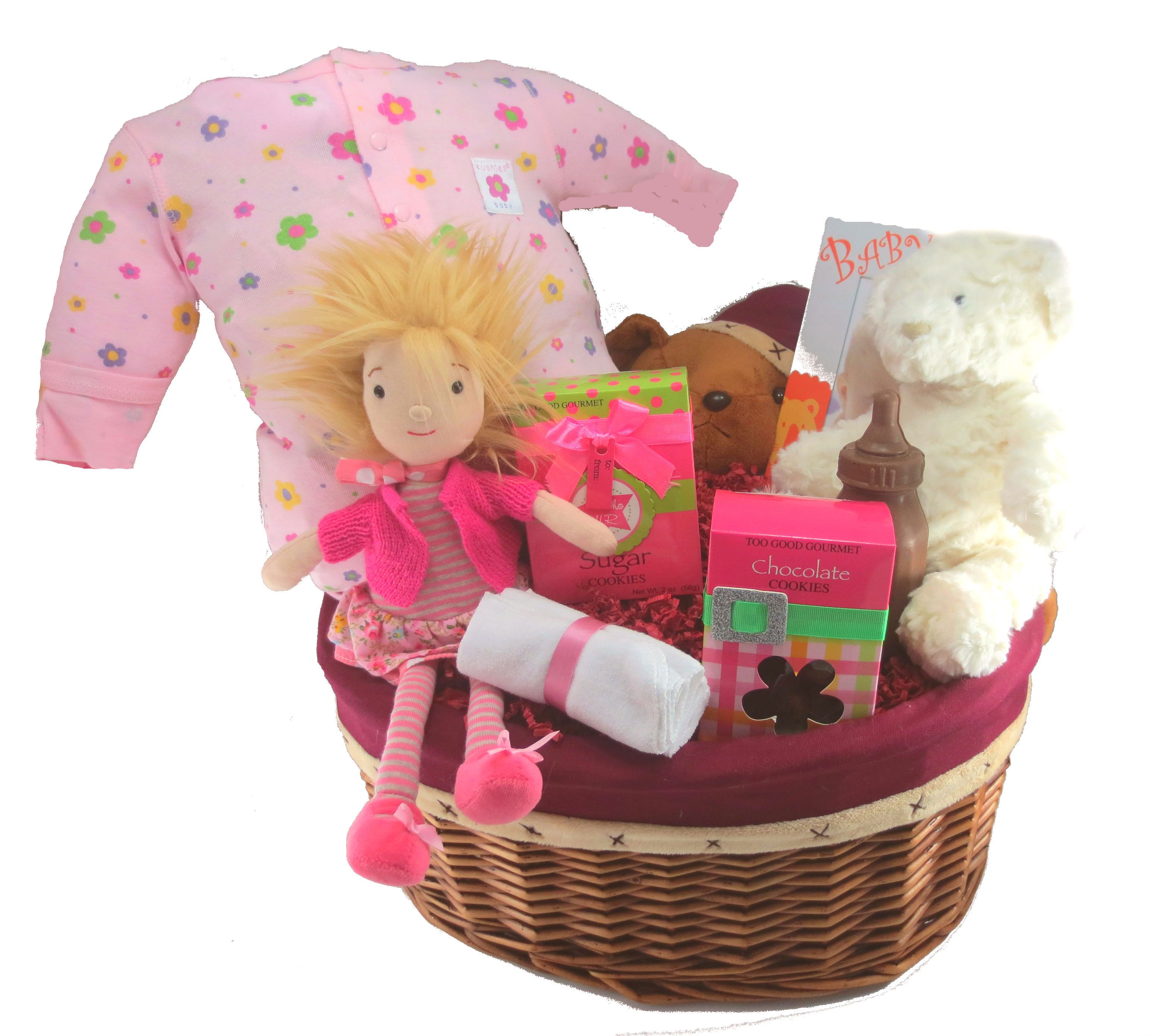 The Pink Baby Girl Gift Basket