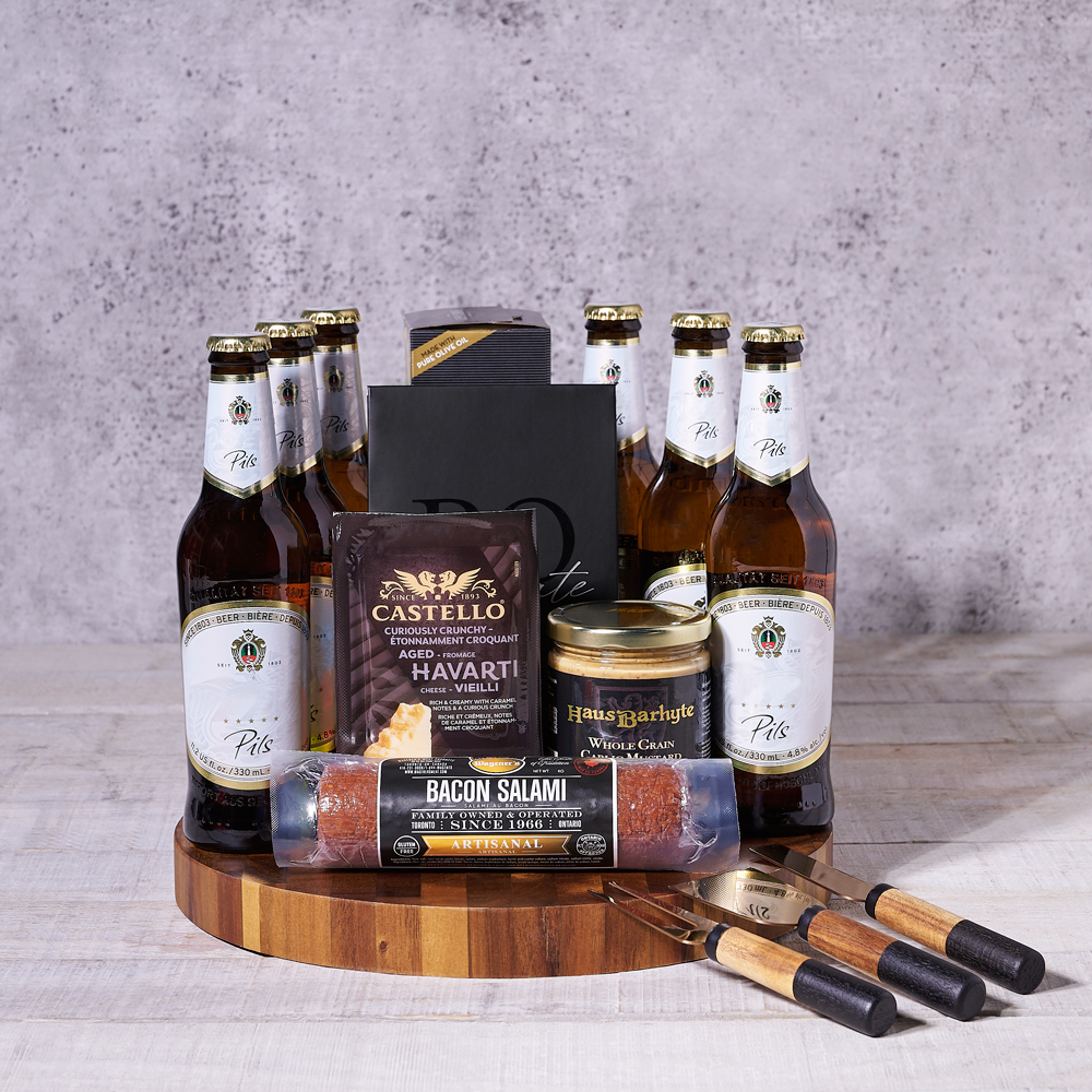 Bedford Appetizer & Beer Gift Set, beer gifts, salami gifts