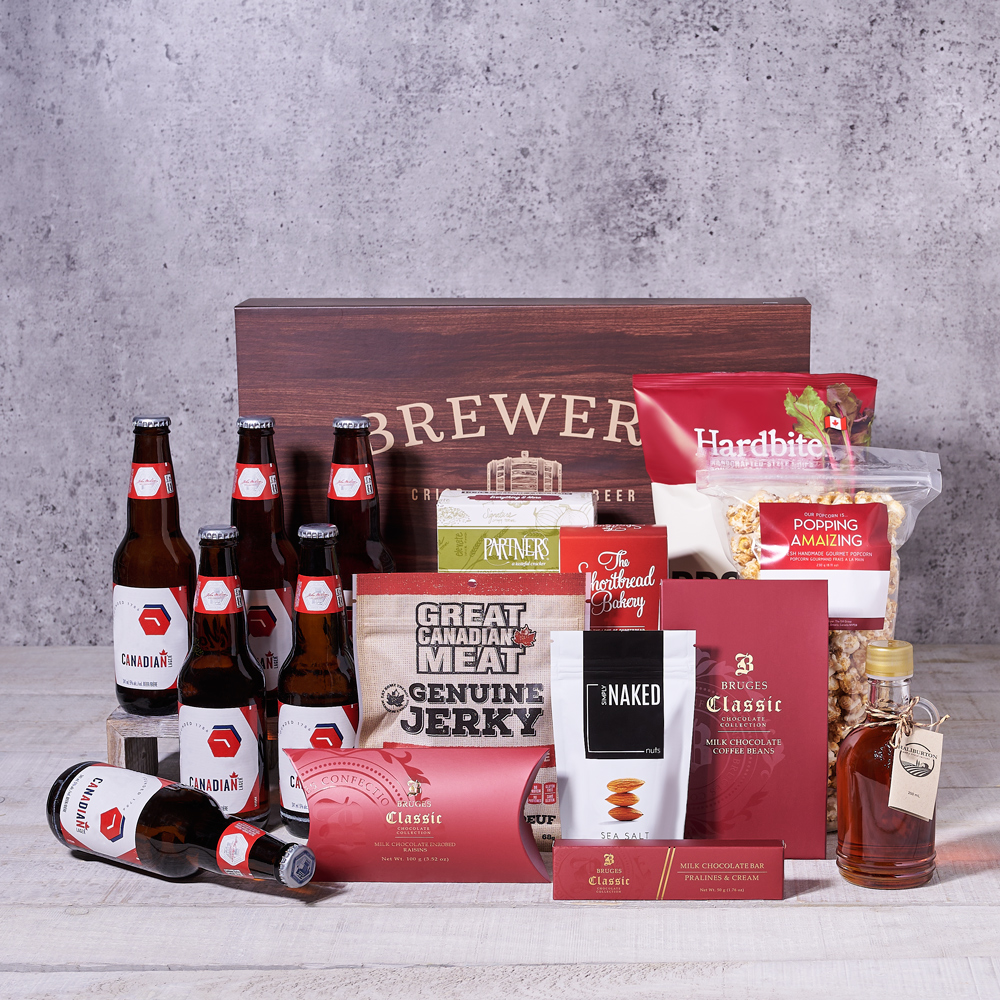 Proudly Canadian Beer Gift Basket, gourmet gift baskets, beer gift baskets