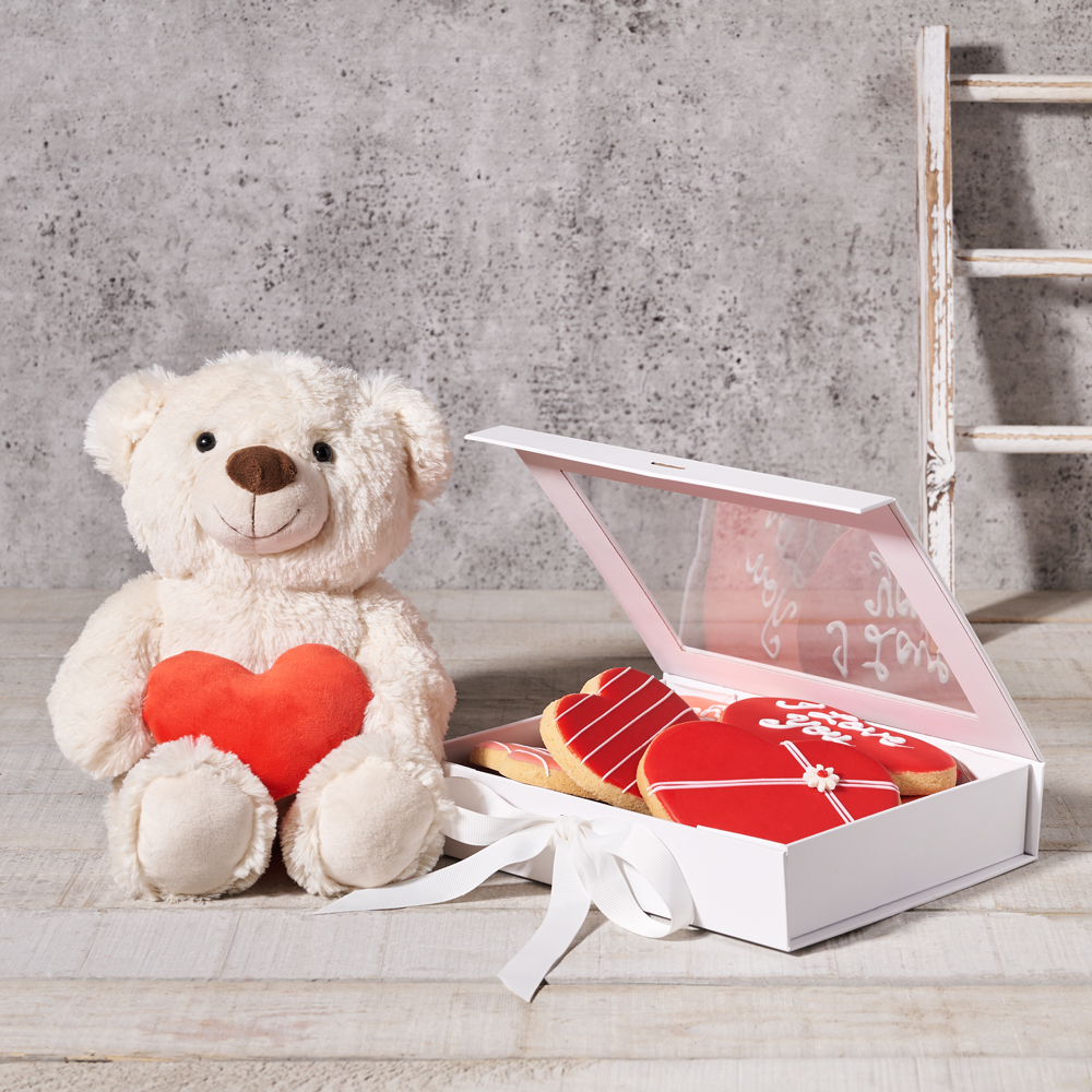"My Heart Skips A Beat" Gift Set, Valentine's Day gifts, plush gifts, cookie gifts