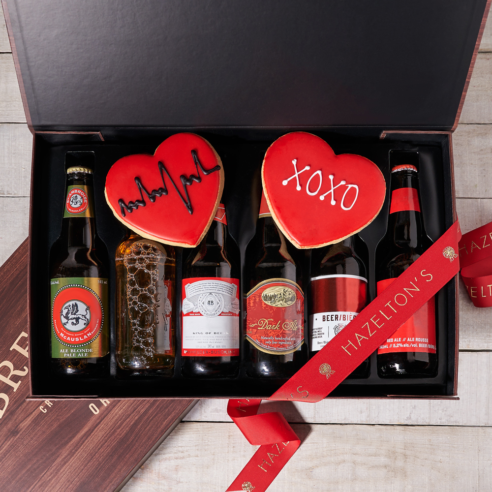 Say It with Beer Valentine’s Day Gift Crate, Valentine's Day gifts, beer gifts, cookie gifts