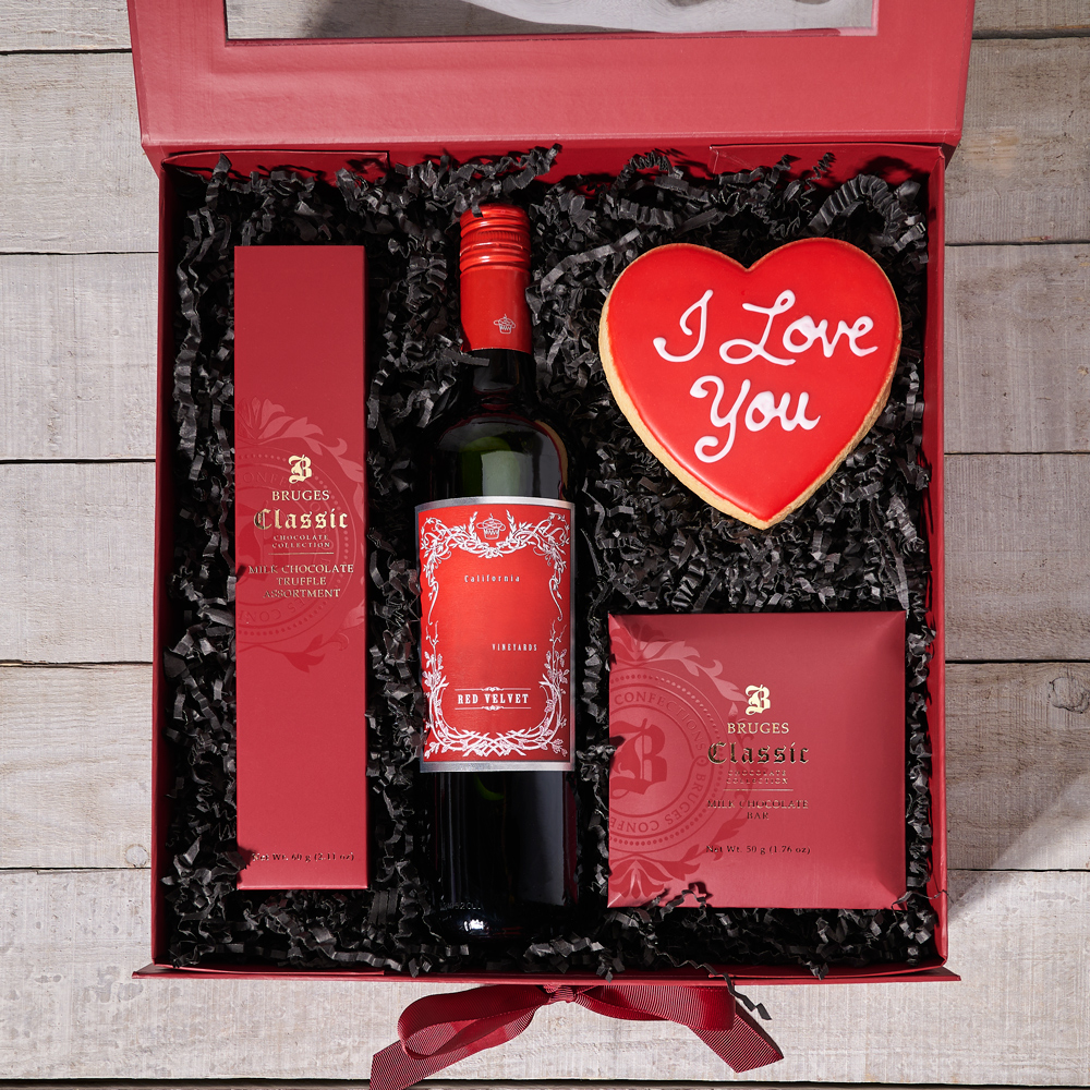The Ardent Wine & Treat Box, Valentine's Day gifts, cookie gifts, wine gifts, chocolate gifts