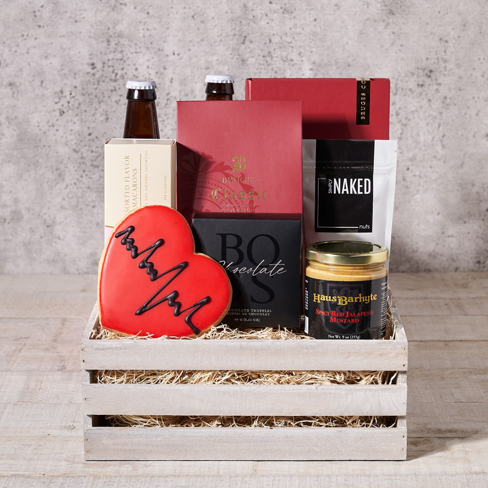 Love & Beer Valentine’s Day Gift Crate, Valentine's Day gifts, cookie gifts, root beer