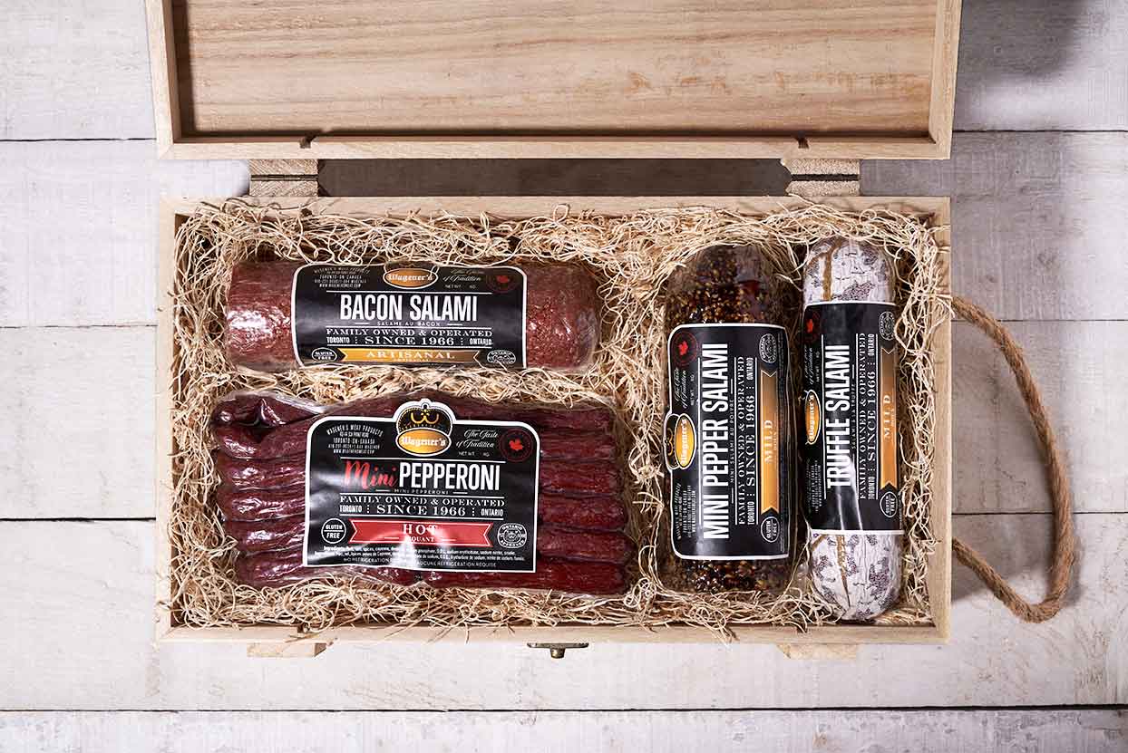 Delicatessen's Delight Gift Crate, gift baskets, gift, salami1