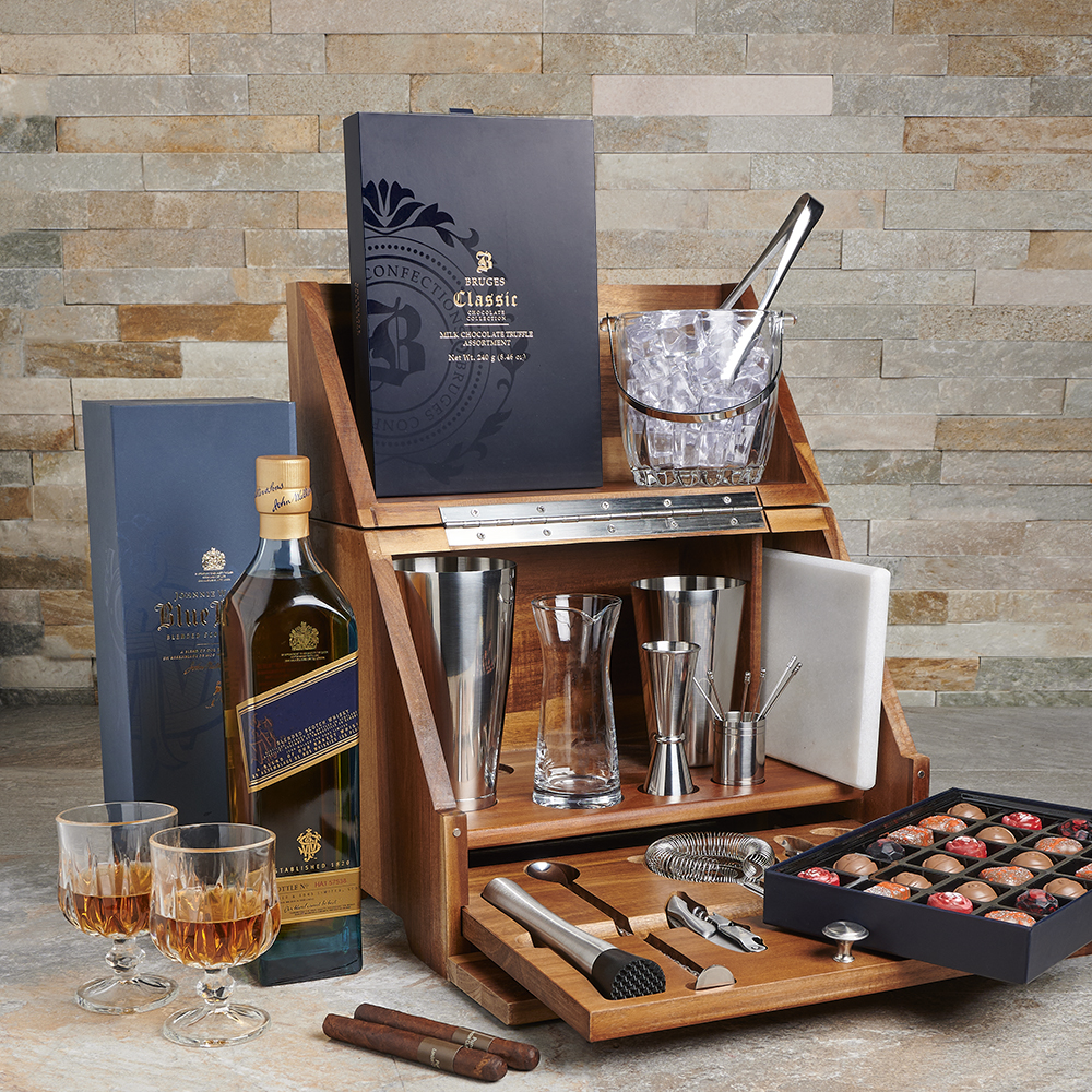Dewars 12 Scotch Whiskey Golf Gift Basket - SEND Liquor