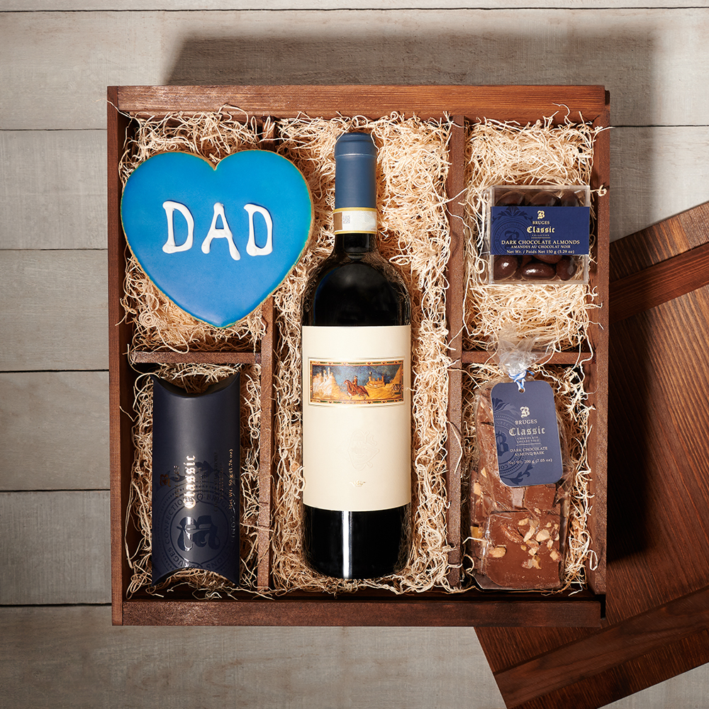 Happy Father’s Day Wine Crate, father’s day gift baskets, gourmet gifts, gifts, wine