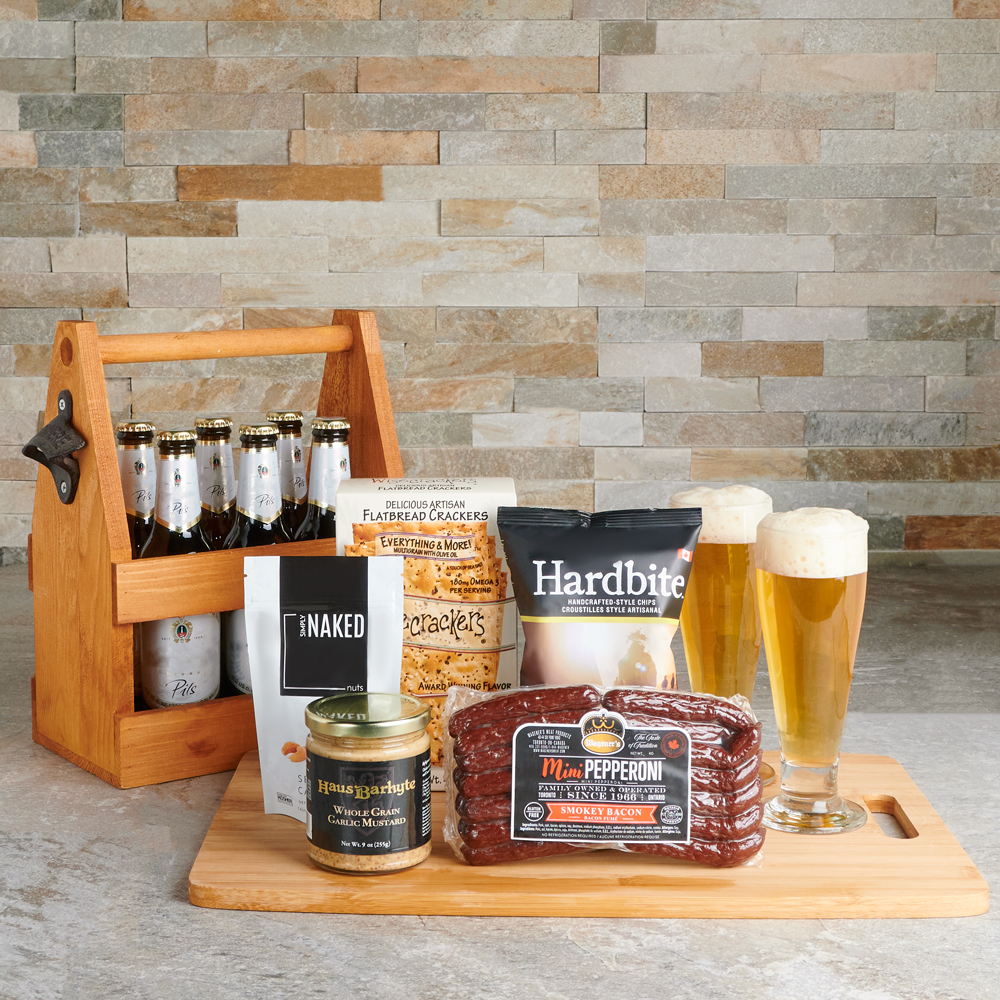 Meat and Treats Rustic Beer Gift