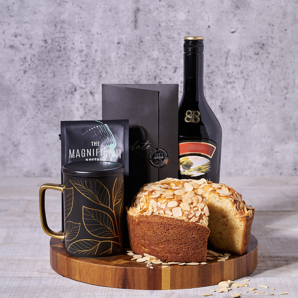 Irish Coffee & Treats Gift Basket
