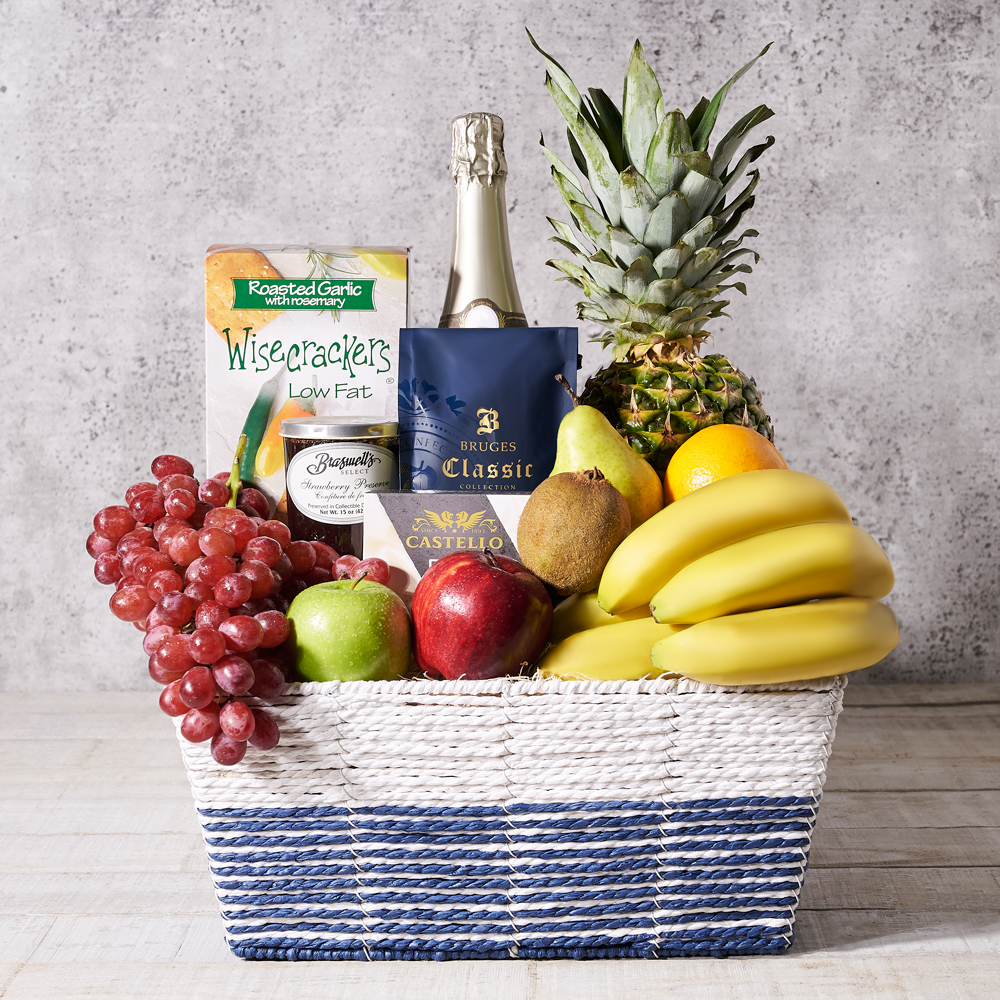 coffee, cheese, fruit, Fruits Gift Baskets, champagne, Champagne Gift Basket, Set 23821-2021, bestSeller, Fruit gift basket delivery, delivery fruit gift basket, champagne basket usa, usa champagne basket