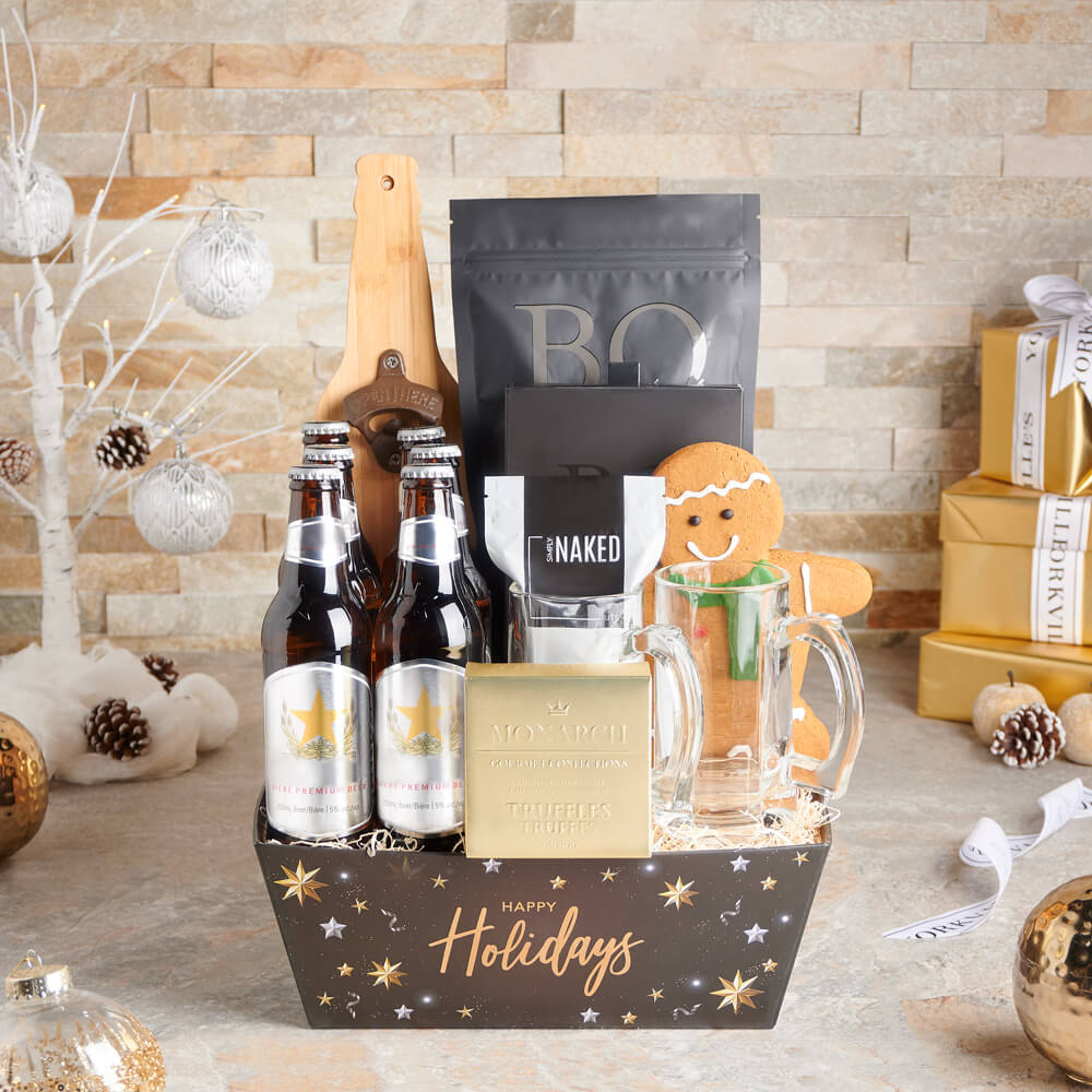 Holiday Beer and Snack Gift Basket