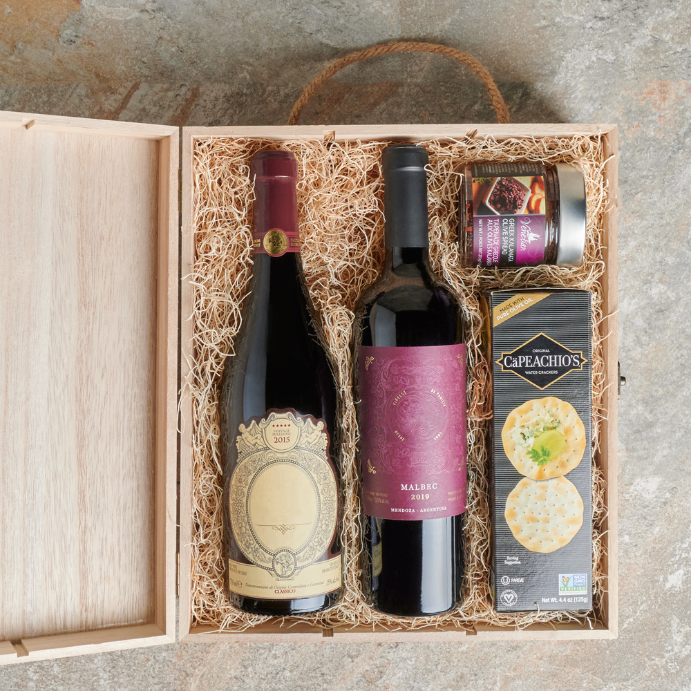 Montecillo Wine Crate, Gourmet Gift Baskets, Gourmet Gift Crate, Wine Gift Crate, Wine Gift Baskets, USA Delivery