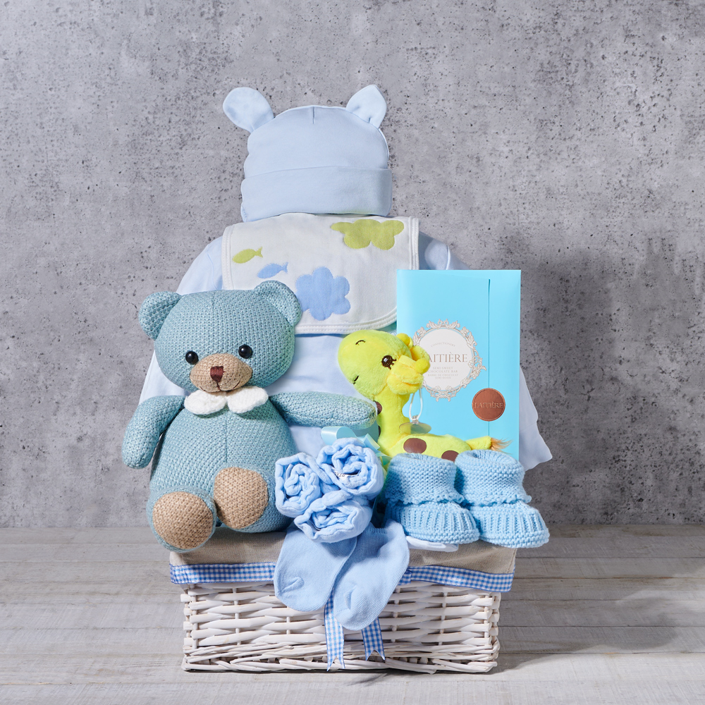Benjamin Bear Baby Boy Gift Basket