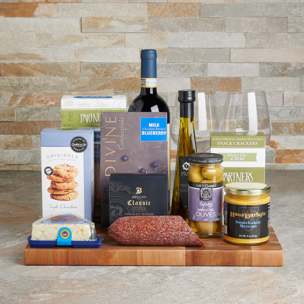 The Premium Rustic Meat & Cheese Gift Crate - Canada & US Delivery