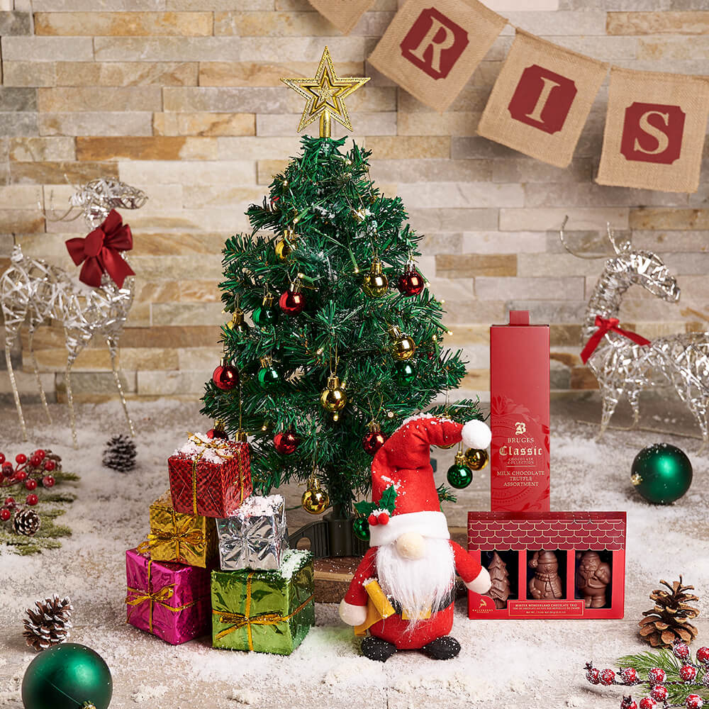 Christmas Tree & Chocolate Gift - Gift Baskets Delivery