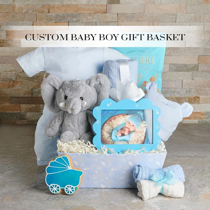 Send A Special Delivery New Baby Gift Basket - Blue | James Cress Florist