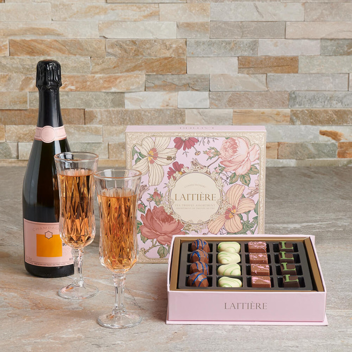 Champagne & Truffles Gift Basket - Prosecco | Truffle gift, Champagne  truffles, Champagne gift baskets
