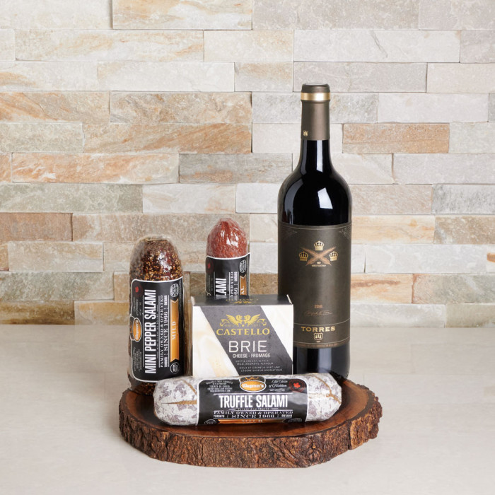 Simple Charcuterie with Wine Gift Set – Wine gift baskets – Canada delivery  – US delivery
