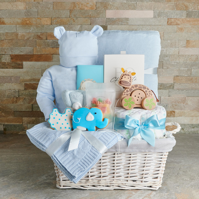 GetUSCart- Bundle of Joy Deluxe Baby Boy Gift Basket | New Baby Gift Set
