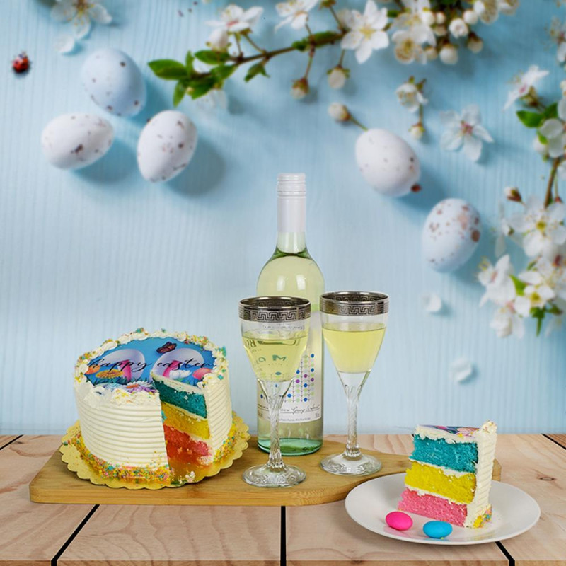 Easter Cake & Wine Basket HAZELTON'S USA