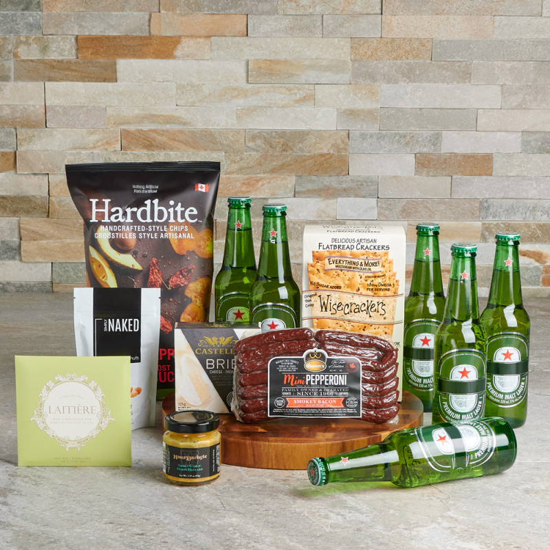 Appetizer & Six Pack Gift Set Beer gift baskets US delivery