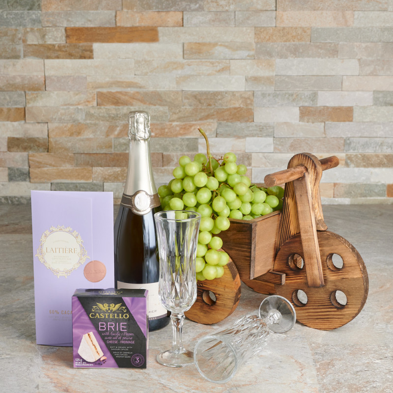 Sparkling Wine & Pairing Gift Basket champagne gift baskets US delivery