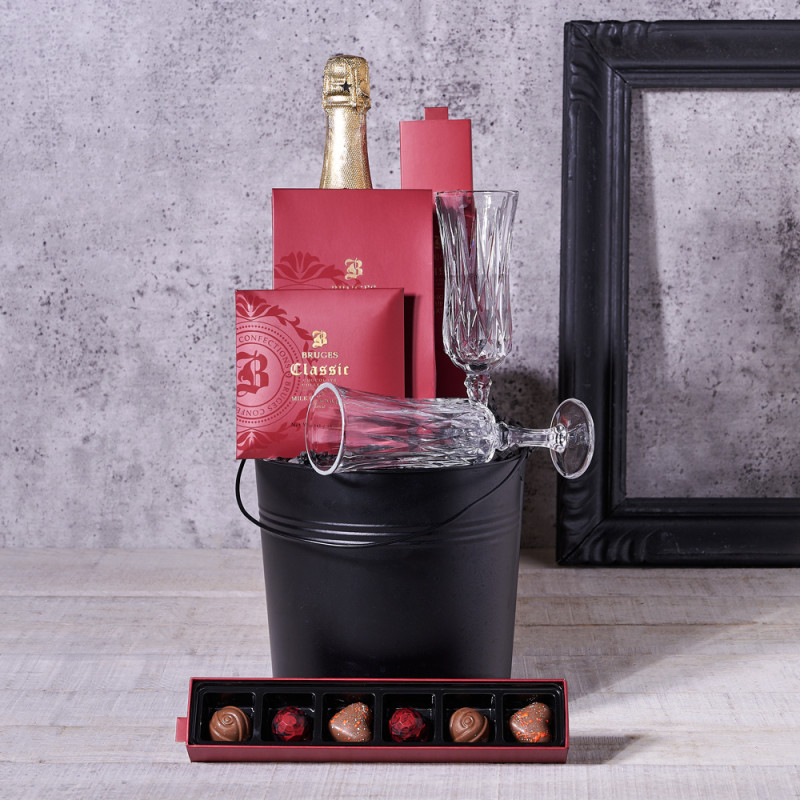 Champagne Celebration Gift Bucket champagne gift baskets USA delivery