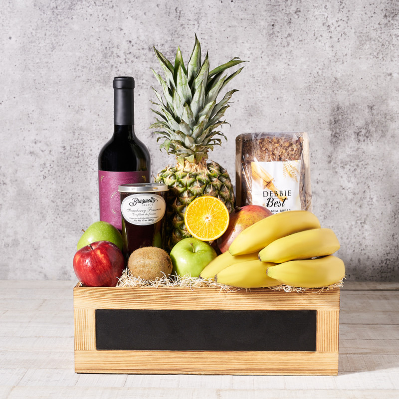 Fruit Abundance Wine Gift Basket Wine gift baskets Canada delivery