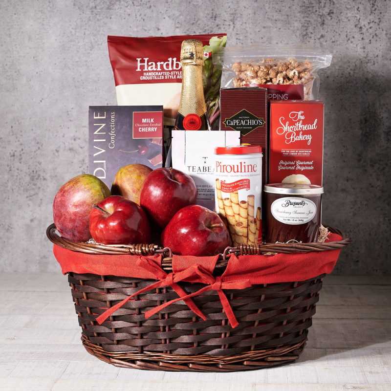 The Burgundy Champagne Gift Basket HAZELTON'S USA