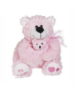 Pink Huggy- A Bear Hugging a Baby Bear