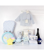 DELUXE ELEGANT BABY BOY GIFT BASKET