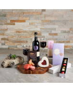 Elegant Wine & Cheese Gift Basket