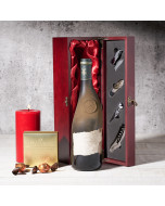 Red & Gold Truffles and Wine Gift Basket, Wine Gift Baskets, Gourmet Gift Baskets, USA Delivery