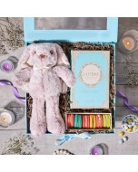 Bunny & Easter Sweets Box, plush gift, plush, chocolate gift, cookies, cookie gift, cookie, gourmet gift, gourmet, easter gift, easter